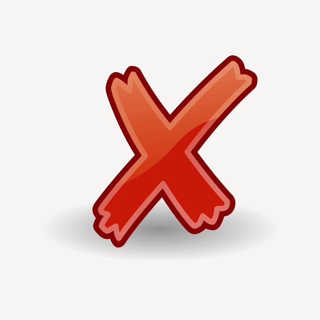 X mark collage element vector